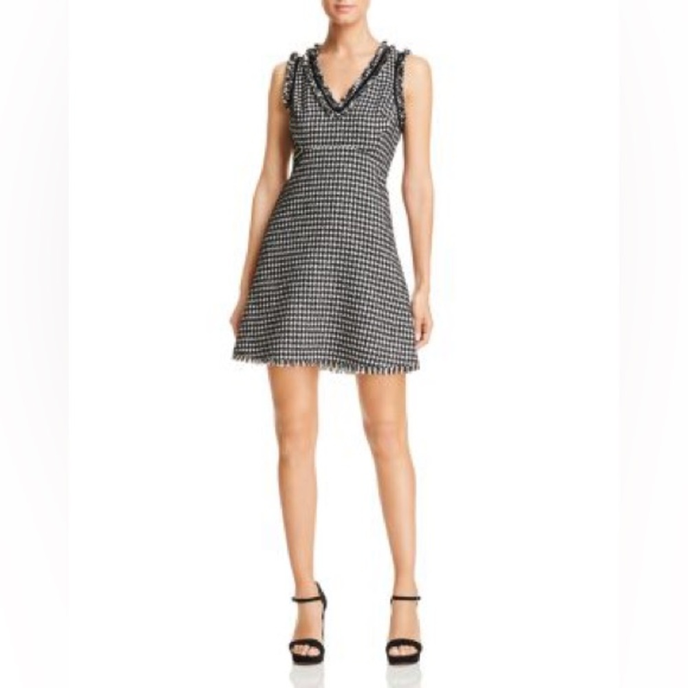 KATE SPADE NEW YORK Metallic Houndstooth Tweed Hourglass Dress Size 6 NWOT